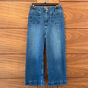 Anthropologie Pilcro The Skipper Crop High-Rise Wide-Leg Jeans - Sz 28